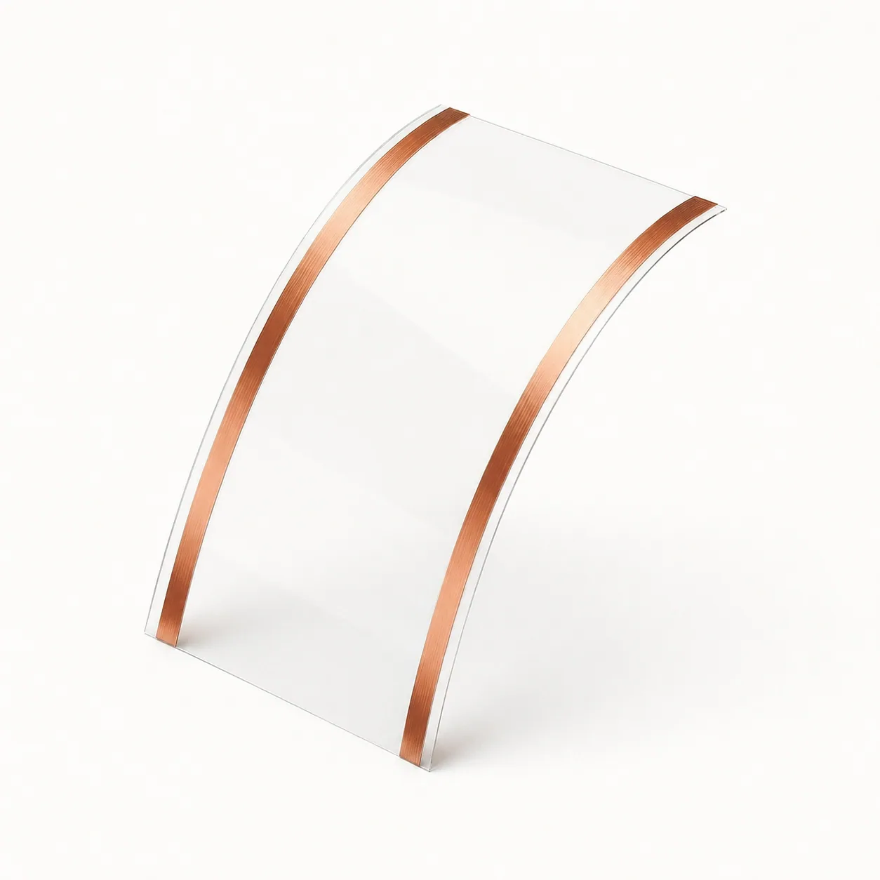 Flexible heating film with copper electrodes